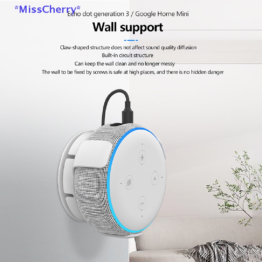 Loa Thông Minh Mini Gắn Tường Kèm Móc Treo Dành Cho Google Home Mini / Echo Dot Mới