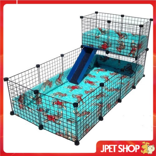 Combo 12 Tấm sắt quây chó mèo 35x35cm + 24 chốt nhựa - Jpet shop