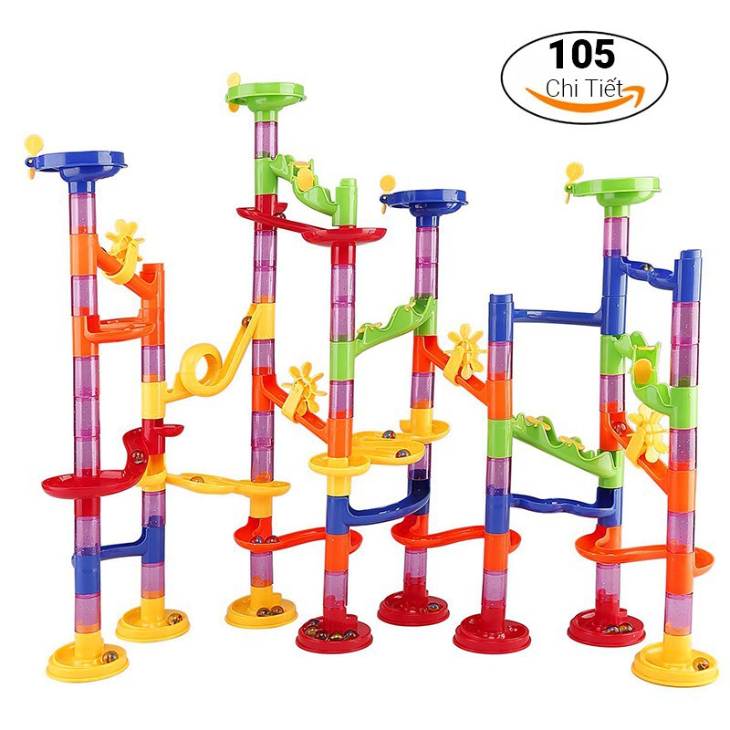 ▥₪Bộ đồ chơi lắp ráp Marble Run cho bé - 105 chi tiết