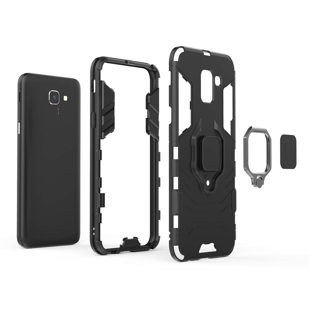 Ốp lưng Samsung J6 2018, Ốp iron man chống sốc kèm nhẫn iring chống xem video cho Samsung J6 | BigBuy360 - bigbuy360.vn
