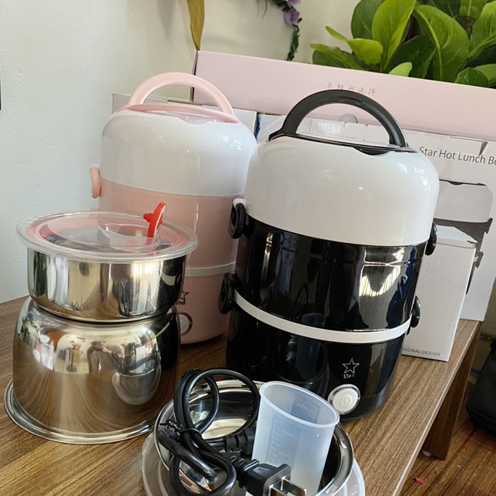 Hộp Nấu Và Ủ Cơm Cao Cấp 2, 3 Tầng Làm Nóng Siêu Tốc - Cà Mèn Điện - Cặp Lồng Cơm Điện [ Bảo Hành Đổi Trả 12 Tháng] | BigBuy360 - bigbuy360.vn
