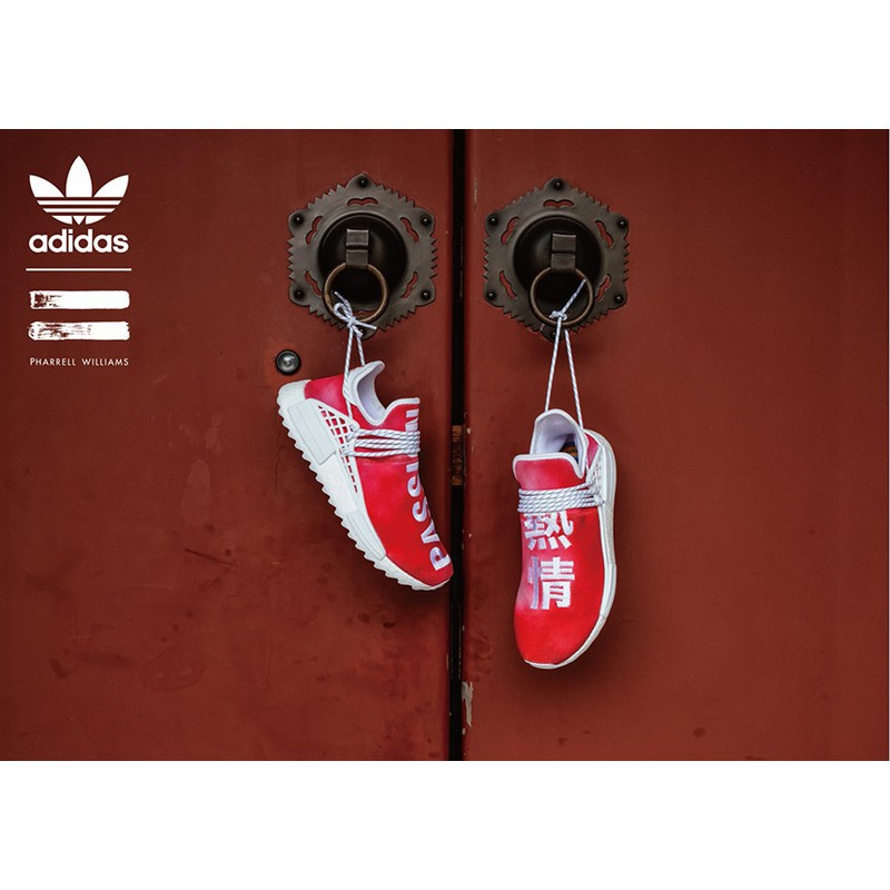 ĐẲNG CẤP xiaoqi. Giày PHARRELL WILLIAMS X ADIDAS NMD HUMAN RACE RED Đỏ new hot