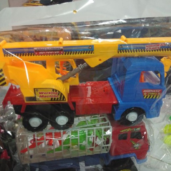 Đồ Chơi Xe Máy Xúc Móc Cẩu Công Trình Cho Bé Loại Trung Có Trớn 40cm