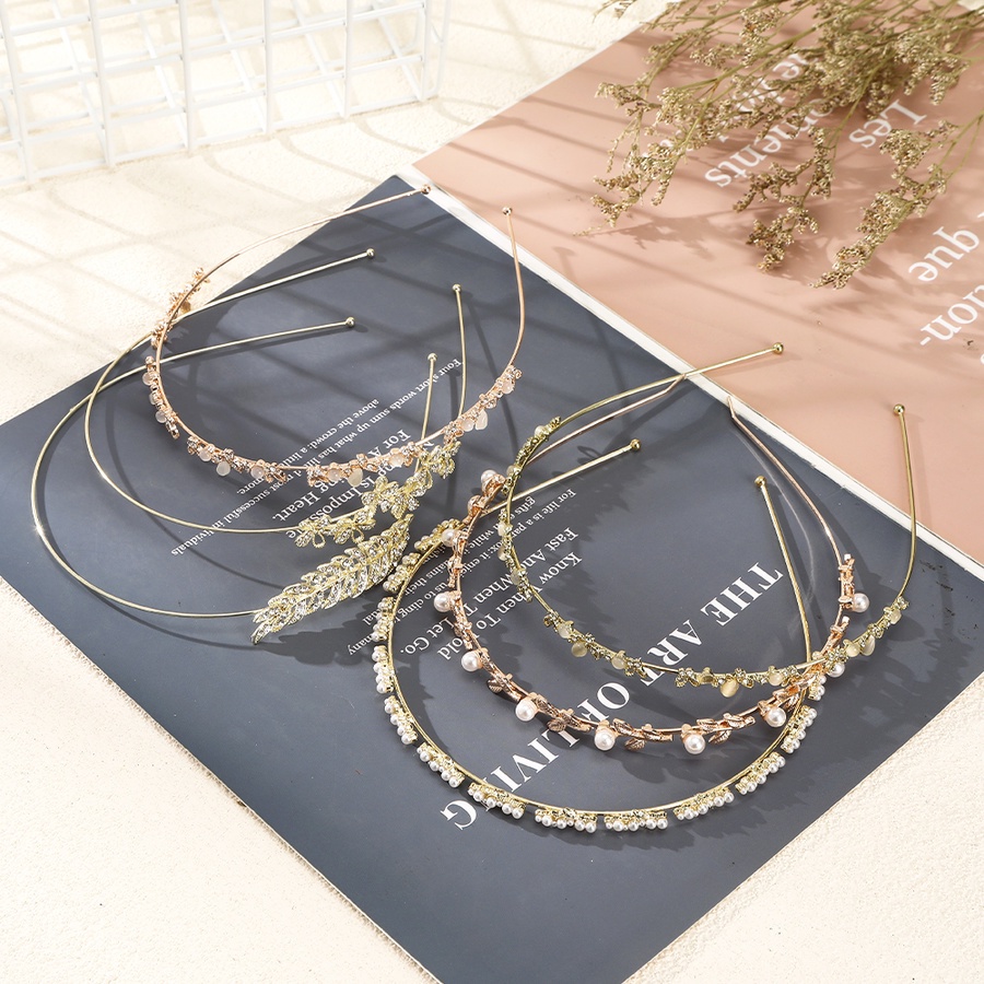 Haimeikang Hàn Quốc Ngọc trai Rhinestone Kim loại Dây đeo tóc Nữ Thời trang Phụ kiện tóc
