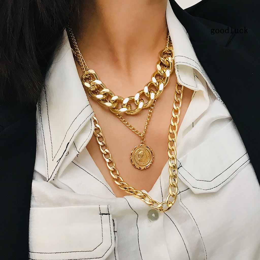 Vòng cổ Nữ Nhiều Lớp Phong Cách Hip Hop