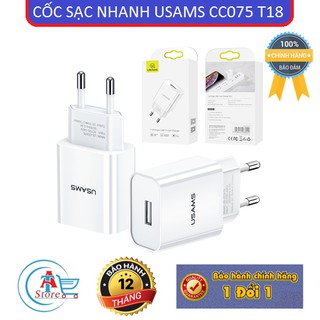 Cốc Sạc Nhanh Usams CC075-T18 2.1A Chính Hãng