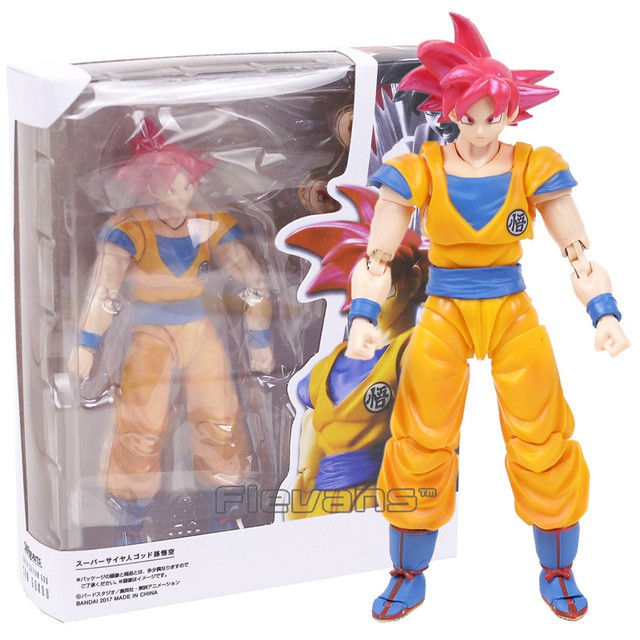 🌟GIÁ HỦY DIỆT🌟 Mô Hình Son Goku Super Saiyan God Dragon Ball Super 7 Viên Ngọc Rồng SHF - S.H. Figuarts Full Box