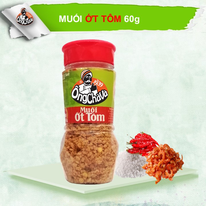 Muối Ớt Tôm Ông Chà Và 60gram (Shrimp Chilli salt Ong Cha Va) - (Muối Tôm)