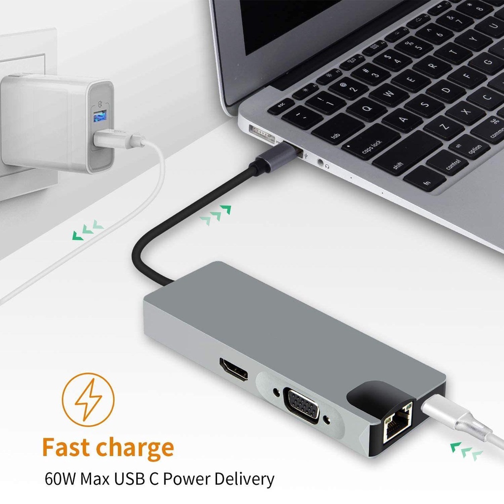 BEBETTERM Đầu Đọc Thẻ Nhớ SD USB 3.0 4K HDMI Cho Laptop PC