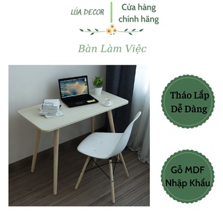 Bàn Làm Việc chân gỗ hiện đại , Laptop , cafe trà , bàn học phòng ngủ ,phòng làm việc, quán cafe.