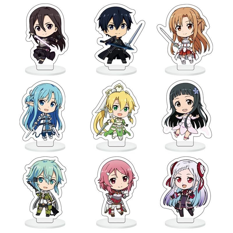 ( 1 cái MINI 20K ) Mô hình standee SWORD ART ONLINE Đao Kiếm Thần Vực mica trong acrylic anime chibi trang trí
