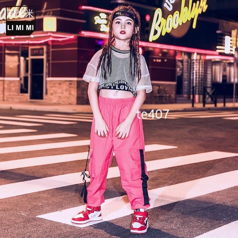 Đồ nhảy hiện đại 4 món cho bé gái/ hiphop, jumba... size 130