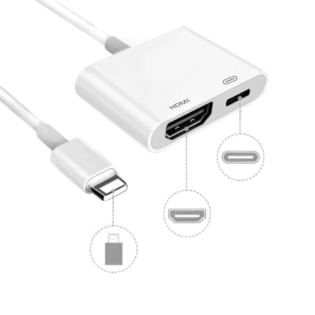 A Lightning to HDMI adapter cable digital AV TV for iPhone 6 7 8 Plus