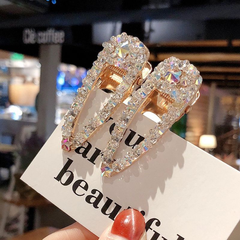 Kẹp Tóc Đính Kim Cương Giả Lấp Lánh Phong Cách Hàn Quốc