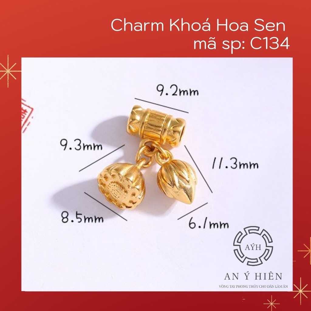 Charm Khóa hoa sen #C134