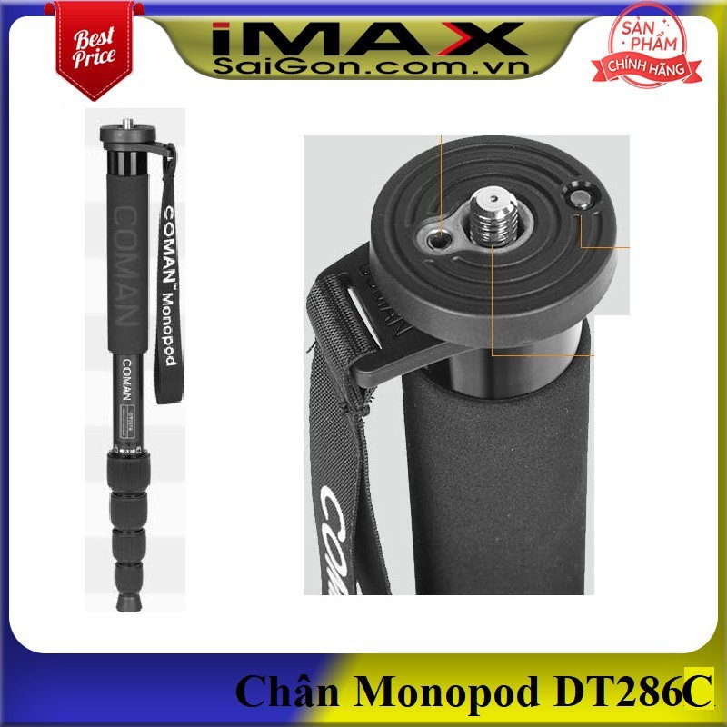 Chân máy ảnh Monopod Coman DT286C, Carbon