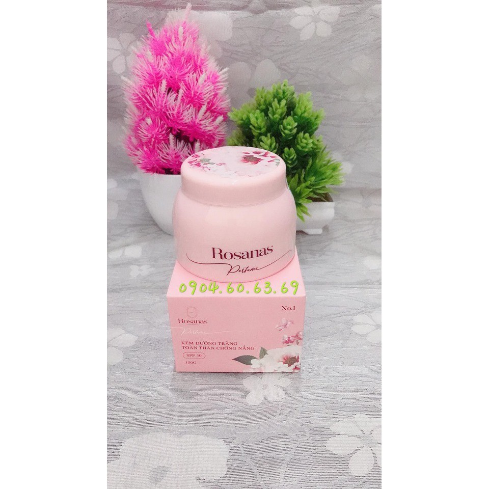 Kem Dưỡng Trắng Da CHống NẮng Body Toàn Thân ROSANAS 150ML No.1