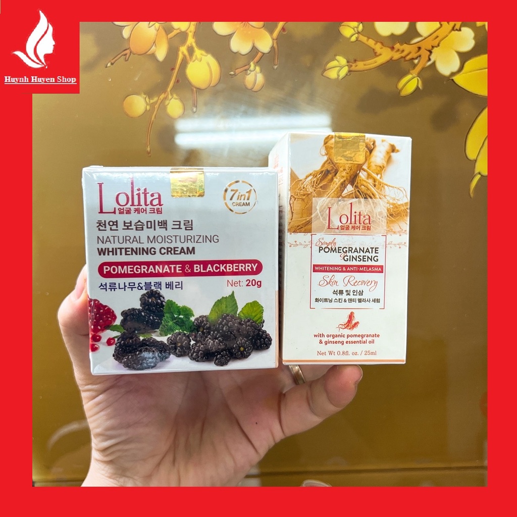 Combo Kem Lolita 7 in 1 và serum Lolita  đánh bay mụn, nám Hàn Quốc mẫu mới hộp lớn 20g