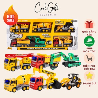 Đồ chơi ô tô xe tải, xe công trình xây dựng cỡ lớn trẻ em, máy xúc, máy cẩu, xe trộn - Coolgift