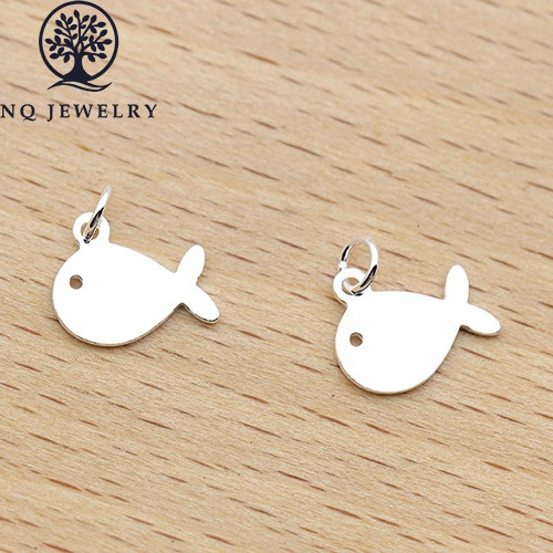 Charm bạc hình con cá treo - Charm bạc treo hình con cá