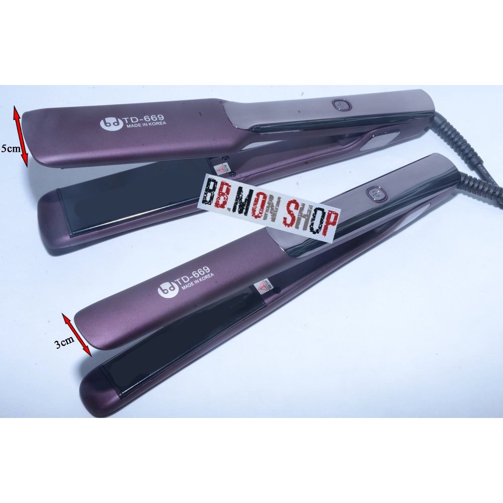 Máy duỗi tóc lưỡi sứ tráng men Korea TD 669