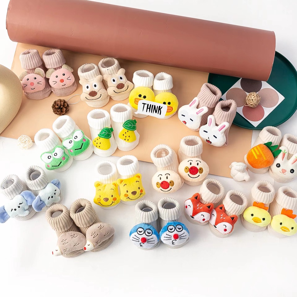 Tất cho bé sơ sinh đến 1 tuổi cao cổ hình thú 3D đáng yêu  LABAMO TTCC01