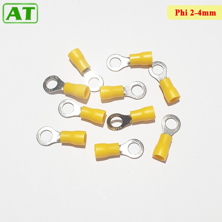 Đầu Cốt Dây Điện Tròn, Đầu Cos Điện Tròn Bọc Nhựa Cách Điện 2-6mm