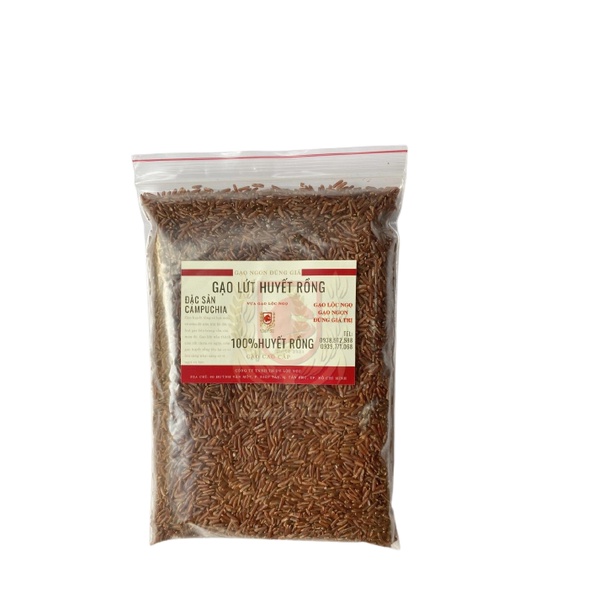500g Gạo Lứt Huyết Rồng Campuchia Hữu Cơ Cao Cấp
