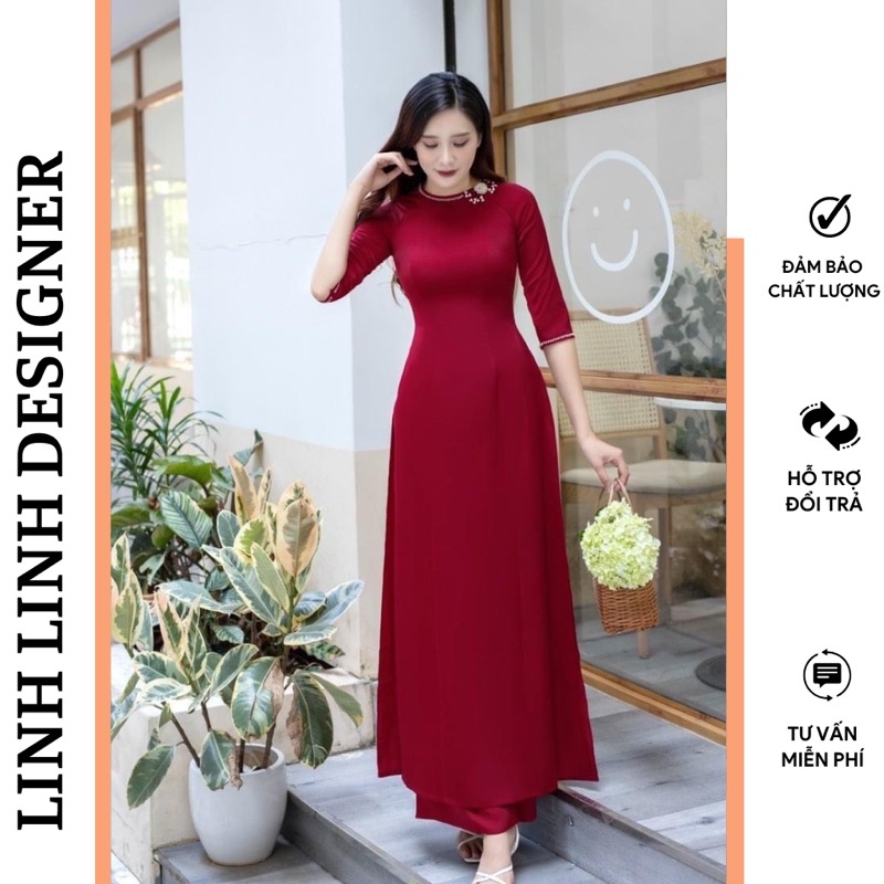 Áo dài thời trang lụa Ngọc trai sang trọng, cao cấp