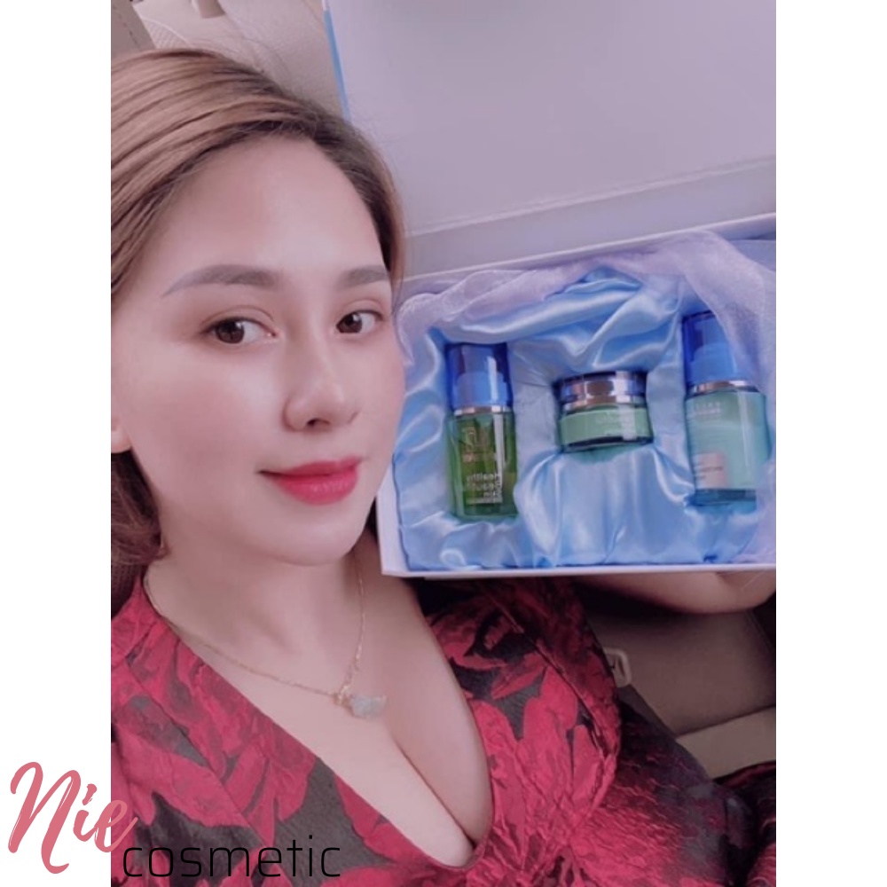 Kem và Serum tái sinh phục hồi trắng da loại nám FACE BABY XANH