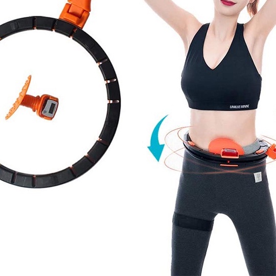 Vòng lắc eo giảm mỡ tự động nhập khẩu - Vòng lắc giảm mỡ HuLa Hoop chỉnh cân nặng vòng eo đồng hồ điện tử tự động đếm số