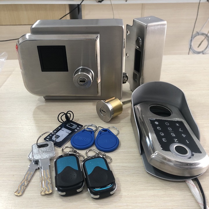 Khóa cổng điện tử vân tay - thẻ từ SG-1300A/ 1300B ( Tùy chọn)