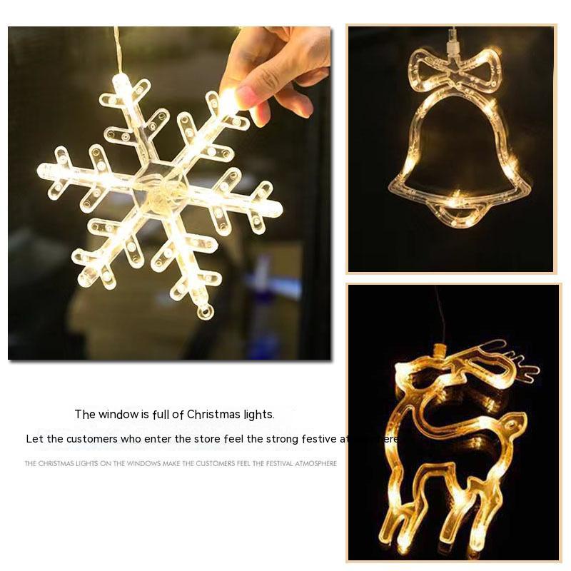 Dây Đèn Led Treo Trang Trí Cửa Sổ Phong Cách Giáng Sinh Sáng Tạo