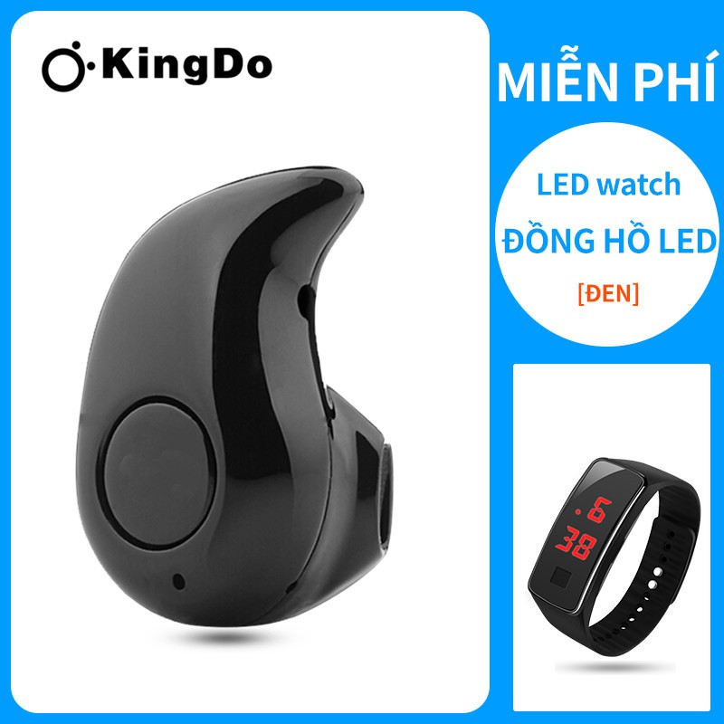 【Đồng hồ LED miễn phí】Tai Nghe Bluetooth Hạt Đậu Mini S530 nhét tai V4.1 ear-pod siêu nhỏ có nghe nhạc