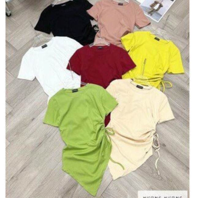 Áo thun vạt nhọn Dây rút kiểu 1 bên (TV2&amp;A15) Siêu Hot