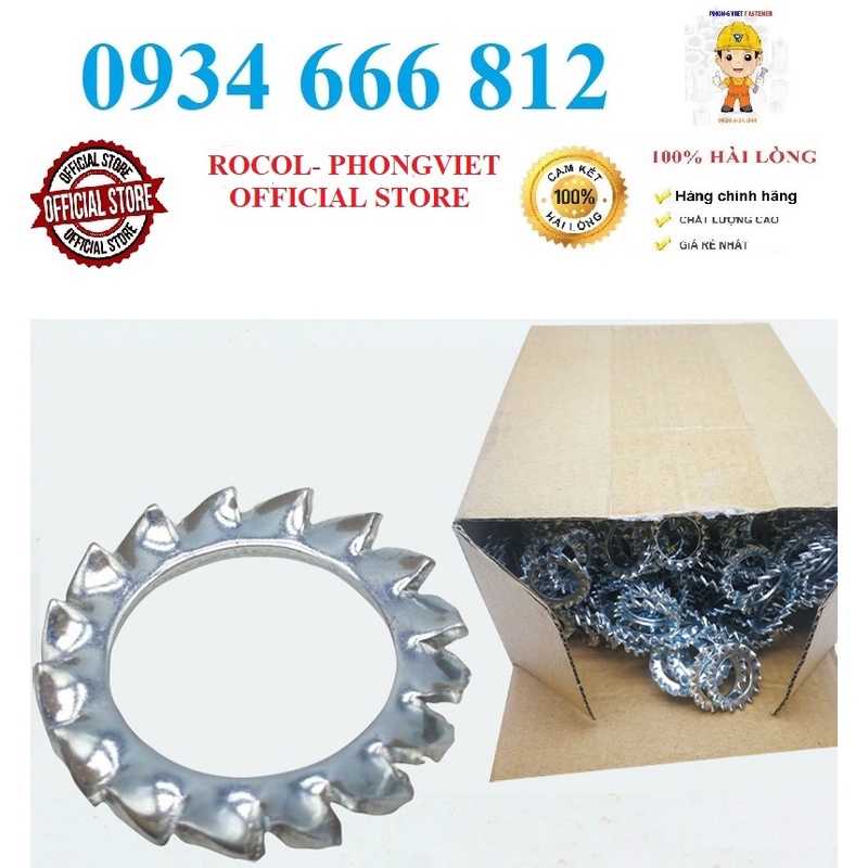 50c Long đen gai thép mạ M4,M5,M6,M8,M10,M12,M16