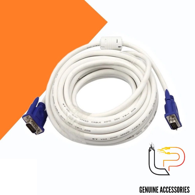 Cáp VGA trắng dài 1.5M - 3M - 5M - 10M