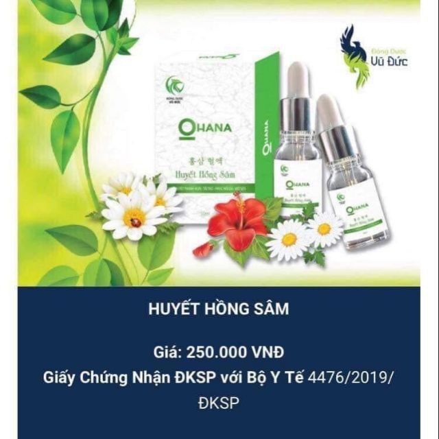 Huyết Hồng Sâm - Vua Trị Mụn - ĐÔNG DƯỢC VŨ ĐỨC - 10ML | BigBuy360 - bigbuy360.vn