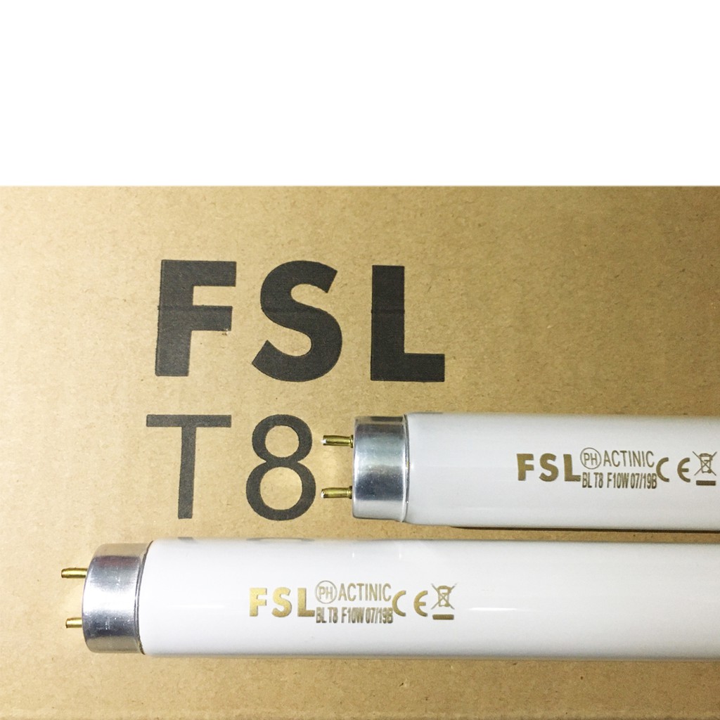 Bóng đèn UVA thu hút côn trùng, bóng đèn diệt côn trùng 10W FSL 33cm - Dùng cho đèn Kentom, Đèn Đại Sinh, Đèn Con Dơi