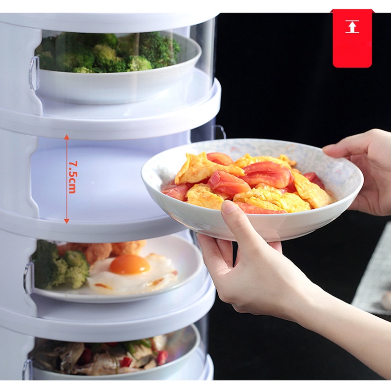 Lồng Bàn Nhiều Tầng LIDORY, Tủ Bảo Quản Đồ An Giúp Đồ Ăn Luôn Nóng Lâu Và Ngăn Côn Trung Xâm Nhập Sạch Sẽ MS: LONGBAN