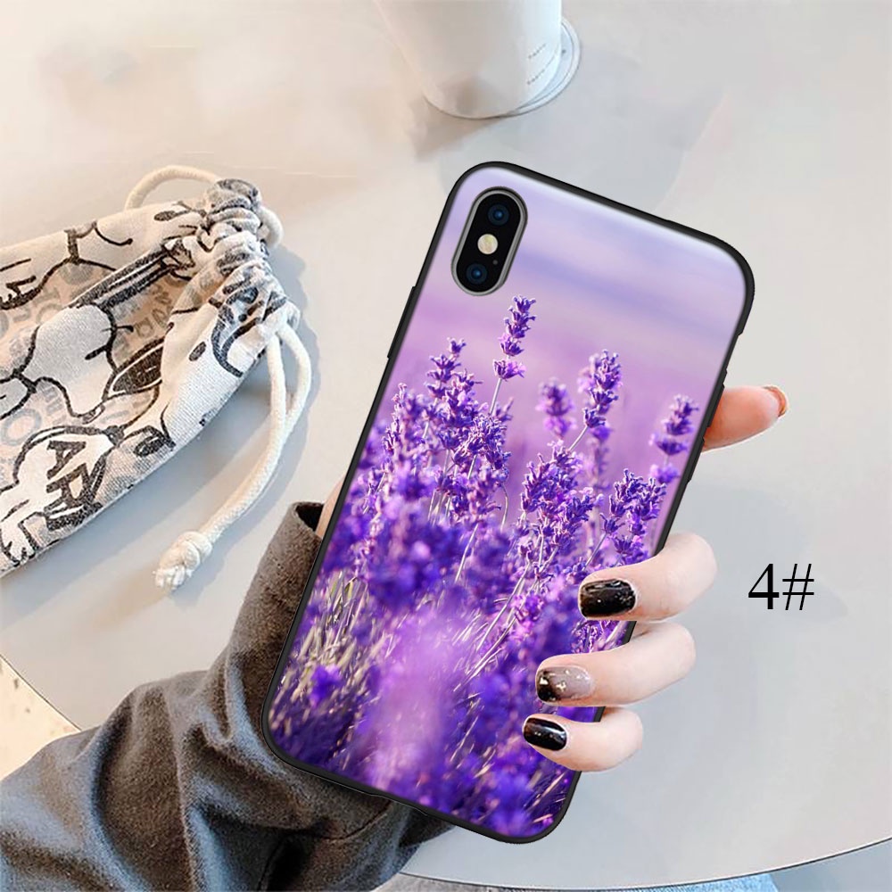 Ốp Điện Thoại Hình Hoa Tím Cho iPhone 5 5S 6 6S 7 8 11 Pro Max Plus SE XR HH67