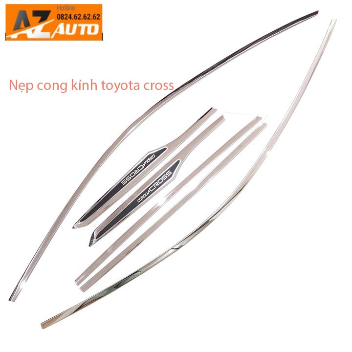 Nẹp Chân Kính Toyota Corolla Cross Hàng Inox Cao Cấp