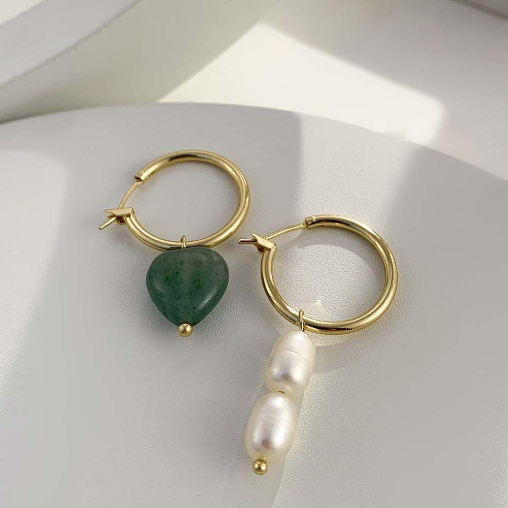 Khuyên Tai Vòng Tròn Không Đối Xứng Phong Cách Bohemian Cổ Điển Cho Nữ