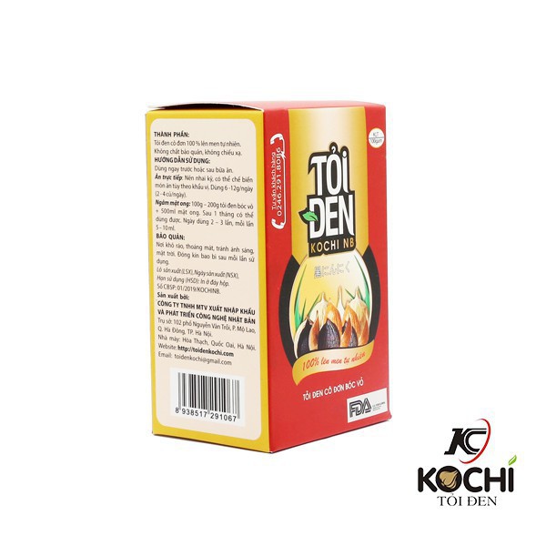 [ Chính Hãng ] Tỏi Đen KOCHI Cô Đơn Bóc Vỏ Ngâm Rượu, Mật Ong 100Gram