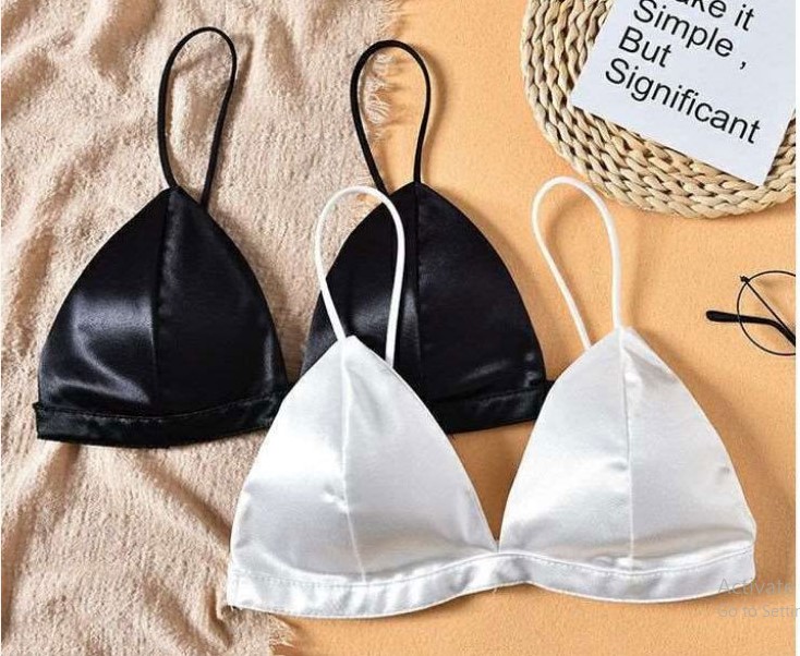 Áo Bra 2 Dây Lụa Mút Mỏng Dây Mảnh, Áo Ngực Cao Cao Cấp Siêu đẹp 9606