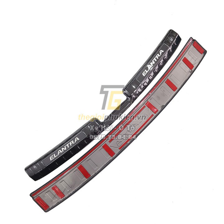 Chống trầy cốp trong ngoài carbon xe Huyndai Elantra 2016 - 2021 vân cacbon cao cấp