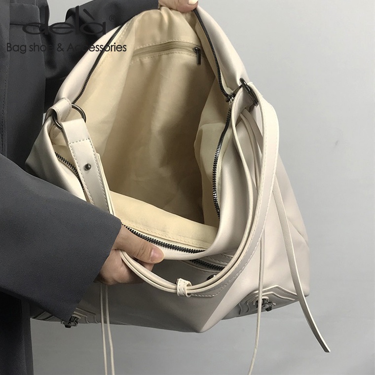 Dela Túi Đeo Chéo Đính Đinh Tán Cỡ Lớn Thời Trang Cho Nữ