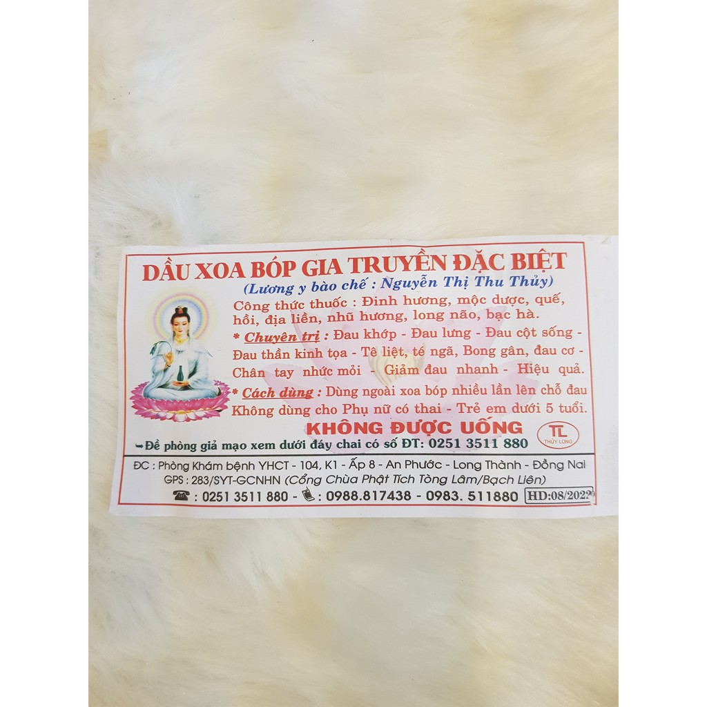 | CỬA HÀNG BỒ ĐỀ TÂM | Dầu xoa bóp GIA TRUYỀN ĐẶC BIỆT