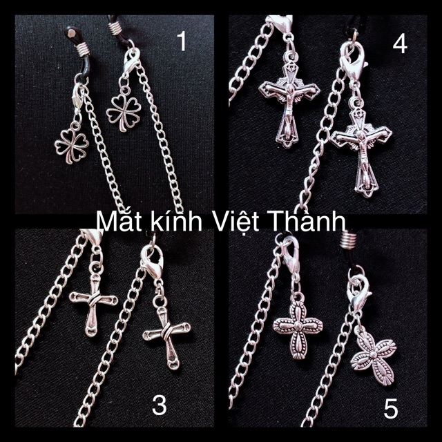 Dây đeo kính kim loại có CHARM NHỎ KHÔNG KÈM KÍNH chain đeo khẩu trang dây đep tai nghe Bluetooth