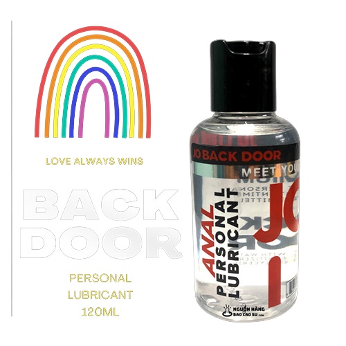 Gel bôi trơn hậu môn Jo Back Door 135 ml, gel bôi trơn gốc nước tăng khoái cảm cho LGBT